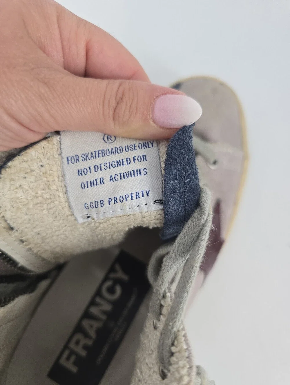 Golden Goose Francy High Top Genuine Leather Sneakers Size 36 US 6 Purple